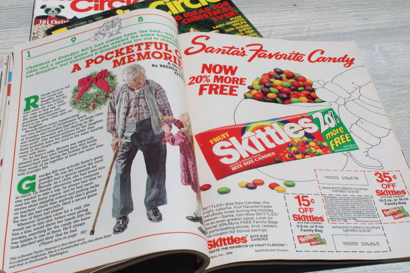 photo of lot 80s vintage Family Circle Christmas magazines baking, holiday recipes, tons of ads!  #9